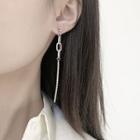 925 Sterling Silver Non-matching Chain Dangle Earring 1 Pc - As Shown In Figure - One Size