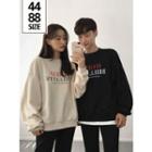 Couple Letter-print Pullover