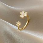 Flower Alloy Open Ring J516 - Gold - One Size