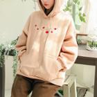 Flower Letter Embroidered Hoodie