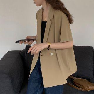 Oversized Short-sleeve Blazer