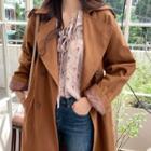 Double-breasted Raglan Long Trench Coat