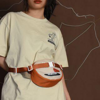 Lettering Buckled Waist Bag