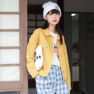 Plain Cargo Denim Jacket