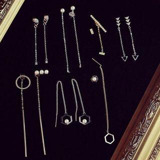 Cz Beaded Drop Earring