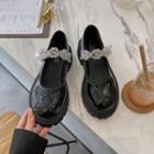 Block Heel Beaded Mary Jane Shoes