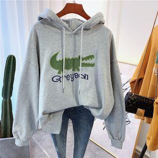 Alligator Embroidery Hoodie