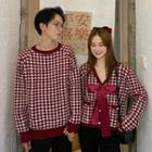 Couple Matching Houndstooth Sweater