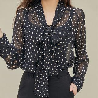 Dali Hotel See-through Dot Blouse