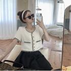 Color-block Short-sleeve Crop Top / Asymmetric Skorts