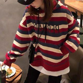 Striped Lettering Hoodie / Leggings / Set