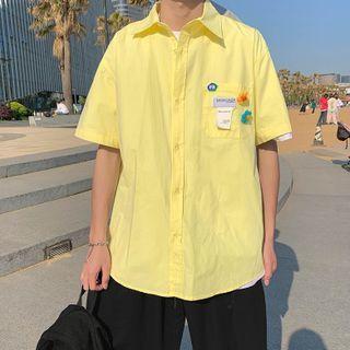 Couple Matching Short-sleeve Applique Shirt