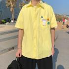 Couple Matching Short-sleeve Applique Shirt