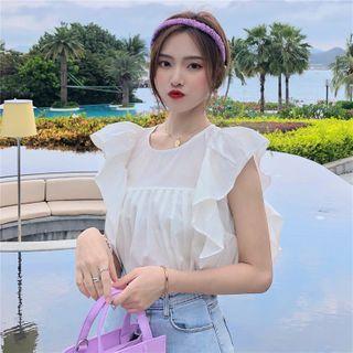Sleeve Ruffled Chiffon Blouse