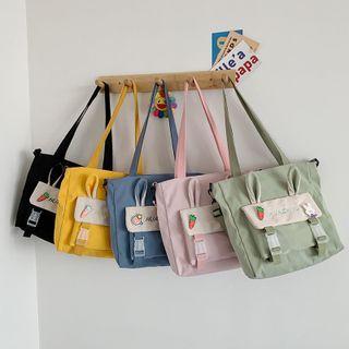 Buckled Rabbit Ear Canvas Tote Bag