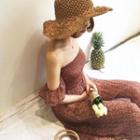 Shirred Off-shoulder Jumpsuit