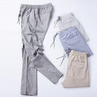 Plain Straight-fit Pants