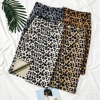 Leopard-print Midi Skirt