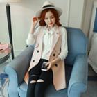 Double-breasted Long Sleeveless Blazer
