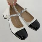 Block Heel Chain-accent Patent Mary Jane Pumps