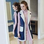 Denim Long Fleece Lined Vest