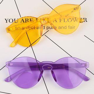 Rimless On-piece Sunglasses