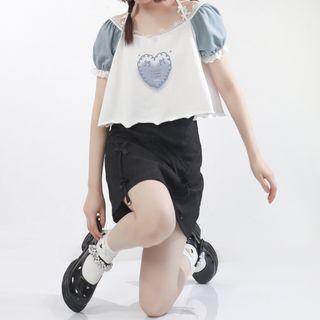 Short-sleeve Print T-shirt / Dress / A-line Skirt