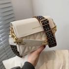 Wide Strap Quilted Chain Crossbody Bag
