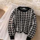 Houndstooth Sweater / A-line Skirt