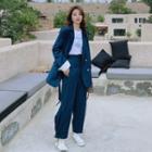 Single Breasted Blazer / High-waist Dress Pants / Set