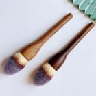 Wooden Handle Blush Brush 1 Pc - Brown - One Size