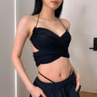 Halter-neck Open-back Camisole Top