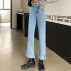 Rolled-up Straight-leg Jeans