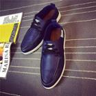 Lace-up Faux Leather Shoes