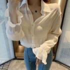 Collared Crinkle Blouse