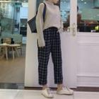 Plaid Knit Pants