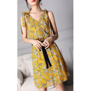 Flower Print Sleeveless Sundress