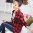 Plaid Shirt Red - One Size