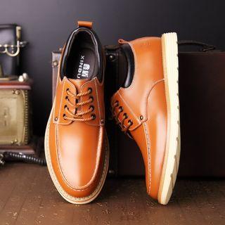 Genuine Leather Lace Up Casual Shoes