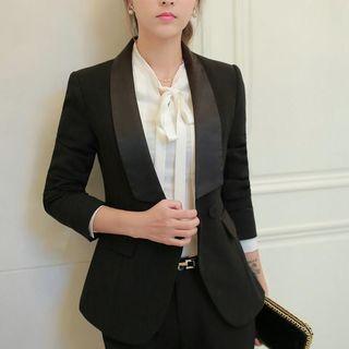 Contrast-trim Blazer / Trousers / Skirt