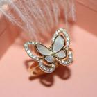 Alloy Butterfly Open Ring Gold - One Size