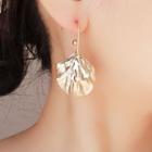 Shell Alloy Dangle Earring 1 Pair - Gold - One Size