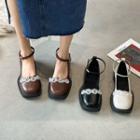 Square-toe Ankle-strap Shoes