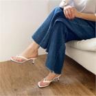 Loop-toe Kitten-heel Mules