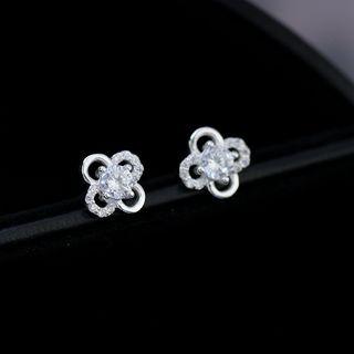 Lucky Clover Ear Stud 1 Pair - As Shown In Figure - One Size