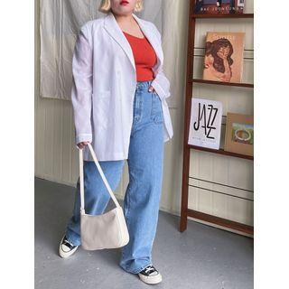 Peaked-lapel Oversized Blazer