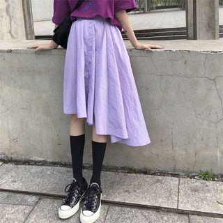 Diagonal Hem A-line Skirt