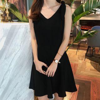 Tie Strap Sleeveless A-line Dress