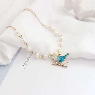 Alloy Bird Faux-pearl Bracelet As Shown In Figure - One Size