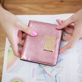 Metallic Faux-leather Wallet